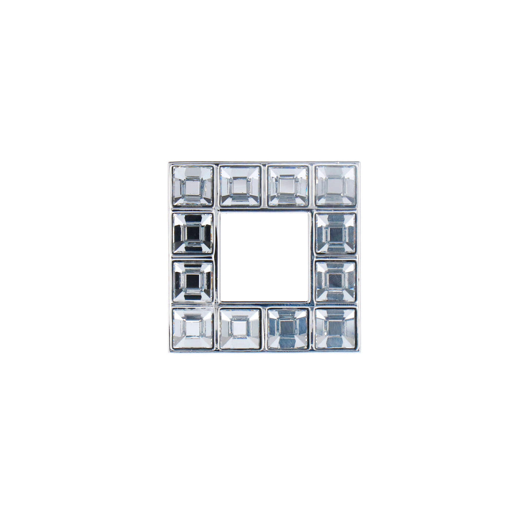 Swarovski Crystal Square Cabinet Knob – Polished Chrome | HH708