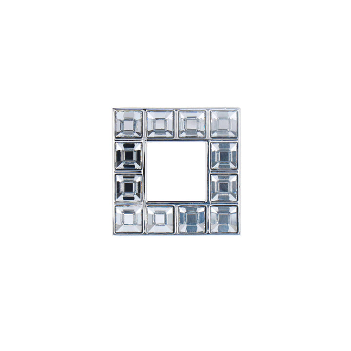 Swarovski Crystal Square Cabinet Knob – Polished Chrome | HH708
