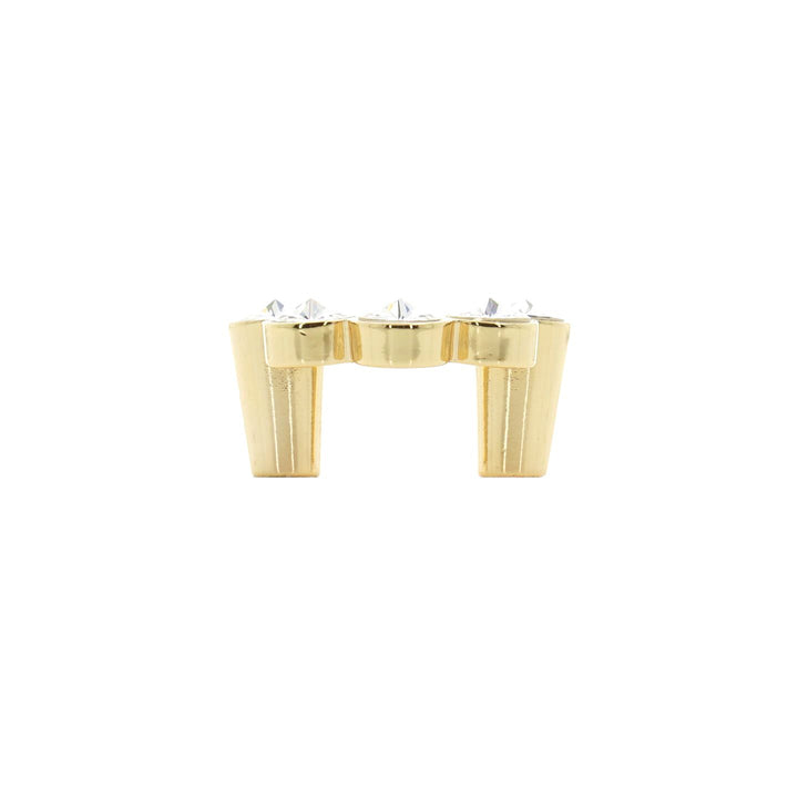 Hollywood Regency Crystal Cabinet Knob – Polished Brass | HH711