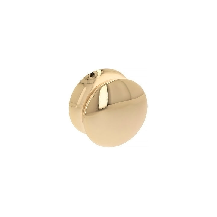 Modern Round Cabinet Knob – Polished Brass Contemporary Minimal | HH731