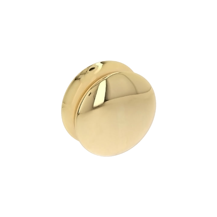 Large Modern Round Cabinet Knob – Polished Brass Contemporary Minimal | HH736