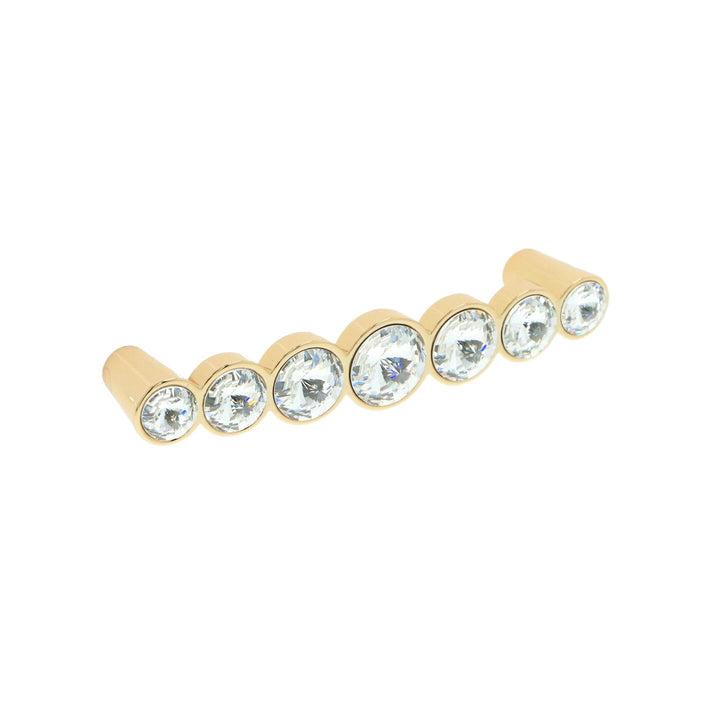 Polished Brass Crystal Cabinet Handle – Hollywood Regency Style | HH812/814