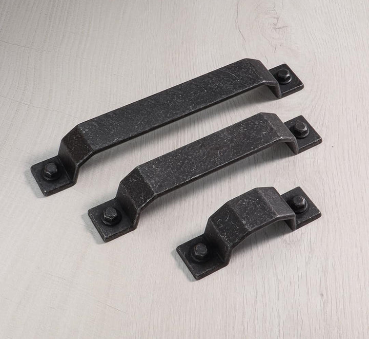 Rustic Black Cabinet Handles – Vintage Iron Finish