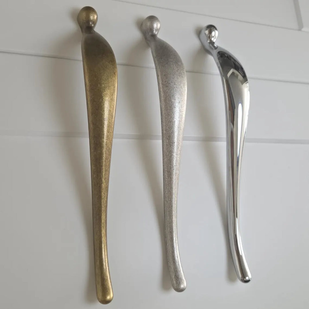 Large French Barn Door Style Handle – Antique Brass