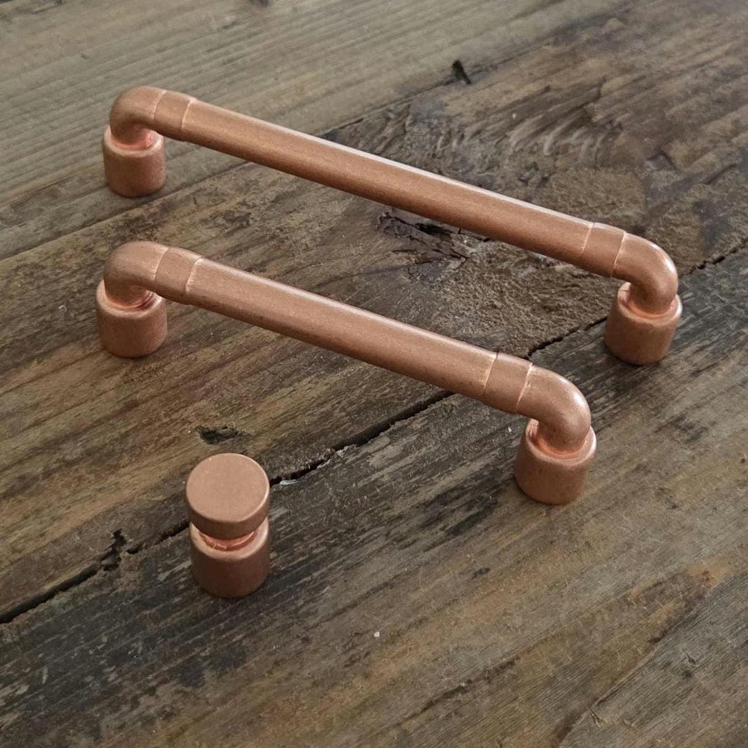 Vintage Copper Cabinet Pulls – Rustic Italian Bar Hardware