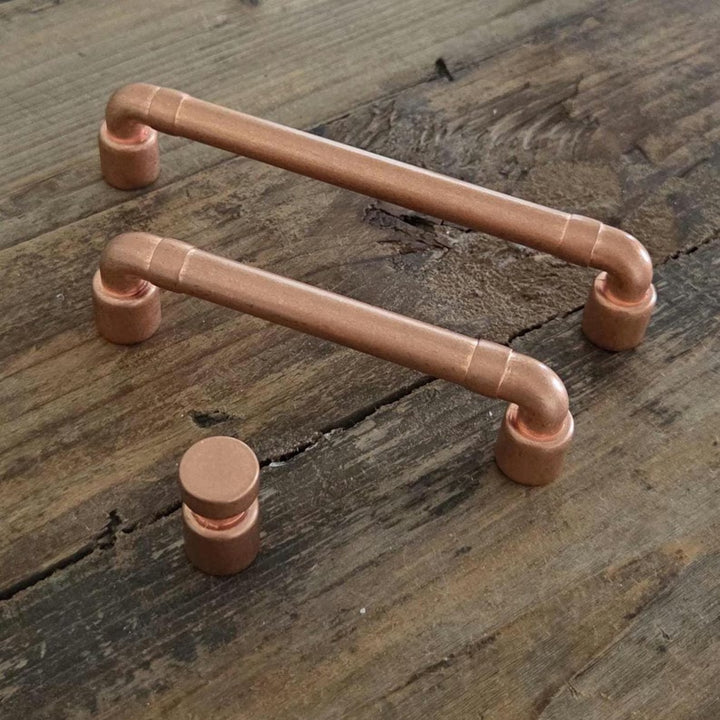 Vintage Copper Cabinet Pulls – Rustic Italian Bar Hardware