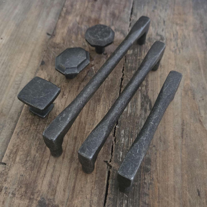 Vintage Black Iron Cabinet Pulls & Knobs Set – Farmhouse Hardware