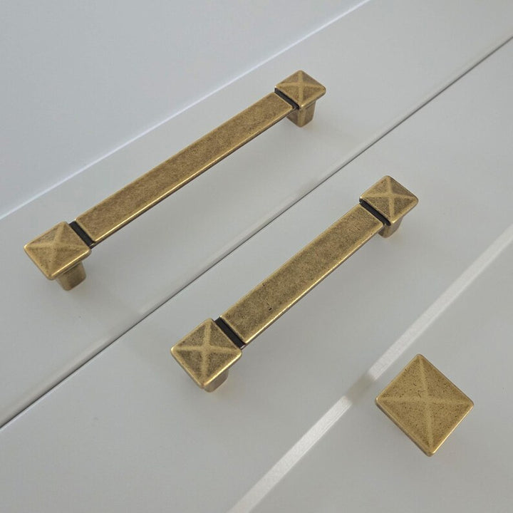 Antique Brass Cabinet Pulls – Rustic Industrial Style