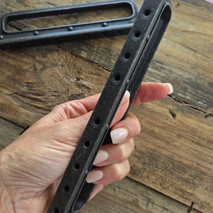 Vintage Black Iron Backplate Cabinet Handles – Farmhouse & Industrial Style