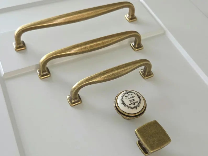 Antique Brass Modern Farmhouse Cabinet Pulls